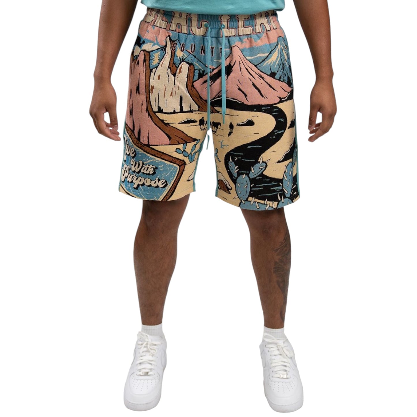 BLAC LEAF: Tapestry Knit Short Set