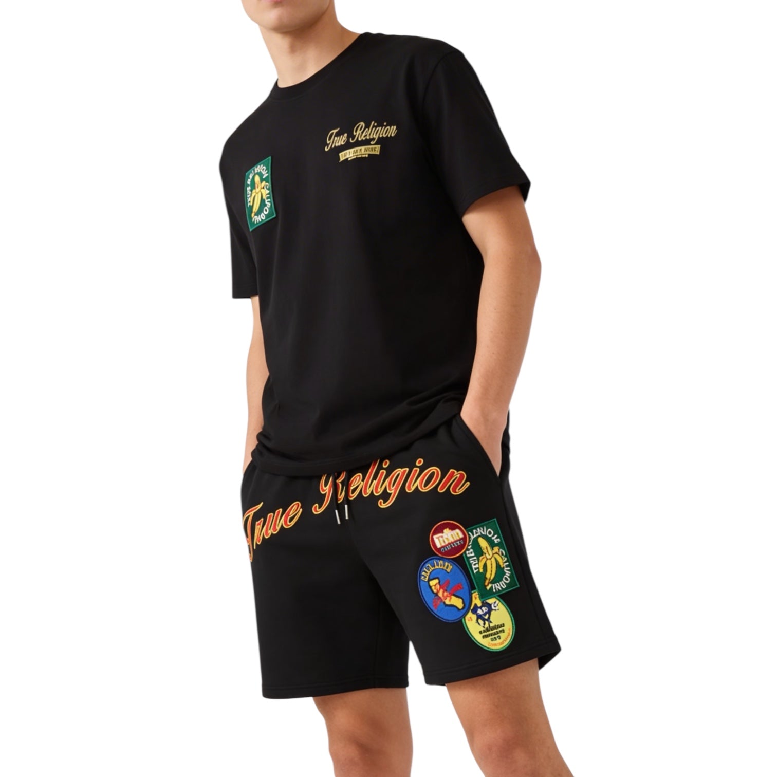 TRUE RELIGION: Orchard Stamps Short Set