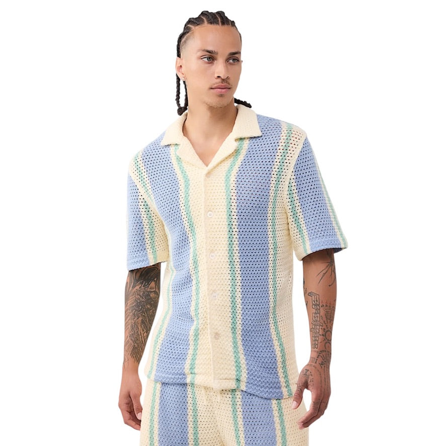 TRUE RELIGION: SRS Knit Stripe Short Set 110534/110745