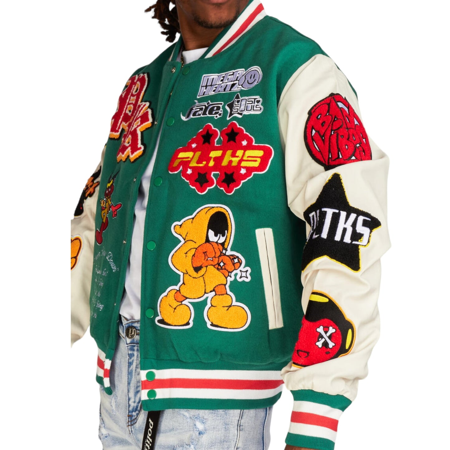 PLTKS: Never Slow Down Varsity Jacket