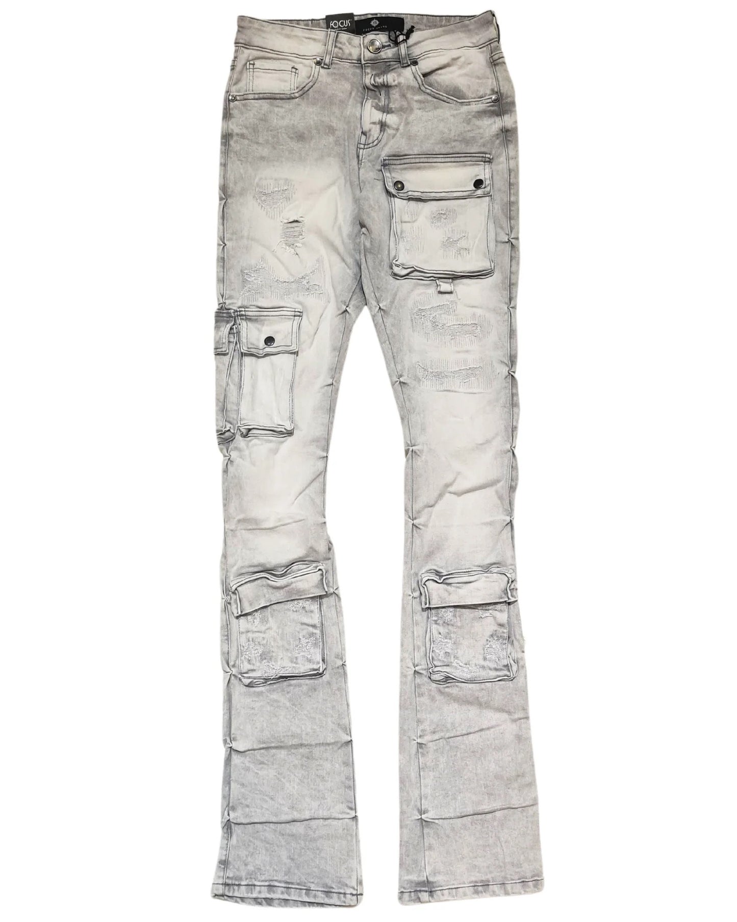 FOCUS: Distressed Stacked Denim 5226