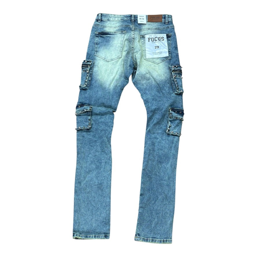 FOCUS: Studded Cargo Denim 2401