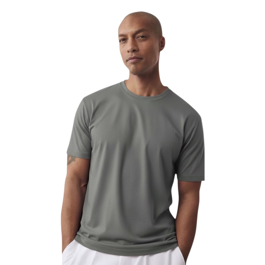 STACY ADAMS: Ribbed Mock Neck Tee 5002