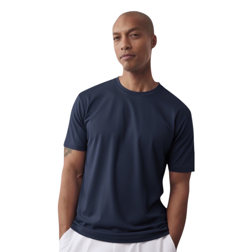 STACY ADAMS: Ribbed Mock Neck Tee 5002