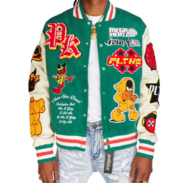 PLTKS: Never Slow Down Varsity Jacket