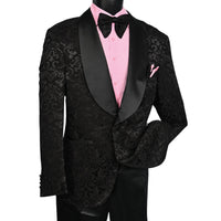 MAZARI: Textured 2pc Slim Suit 9646