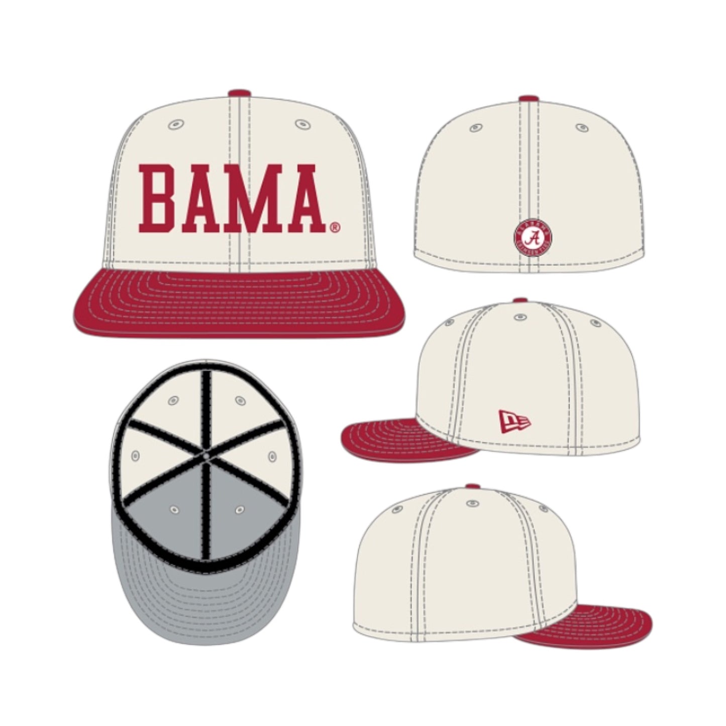 NEW ERA: Alabama Stitch Fitted 60803552