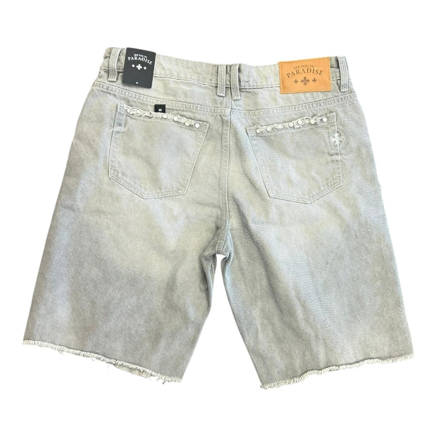 JORDAN CRAIG: Distressed Rhinestone Shorts JBP109S