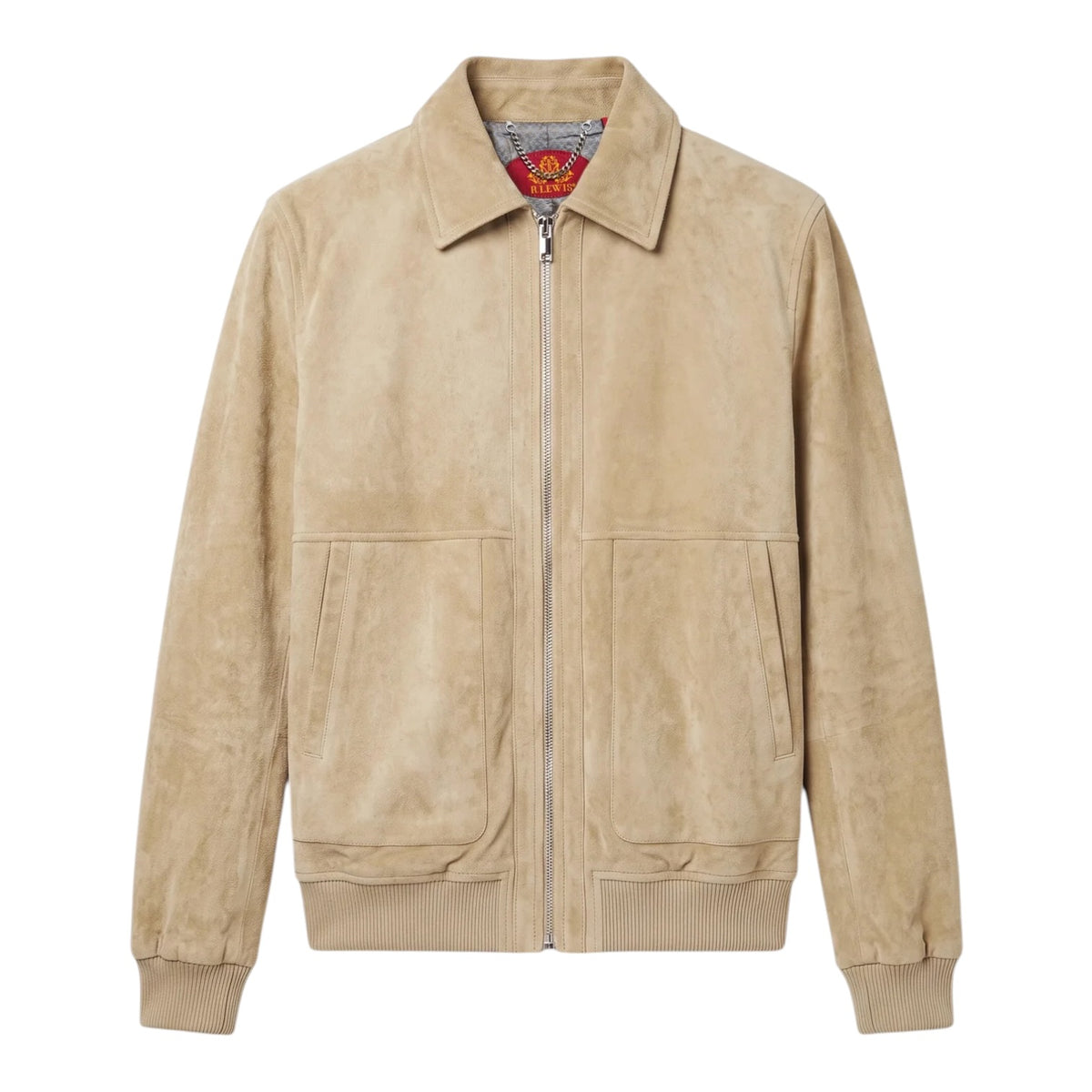 R. LEWIS: Suede Bomber Jacket RLO12
