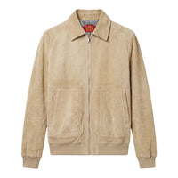 R. LEWIS: Suede Bomber Jacket RLO12