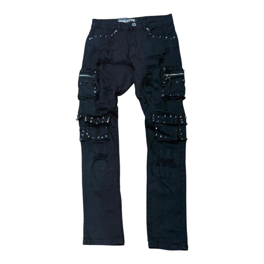 FOCUS: Studded Cargo Denim 2401