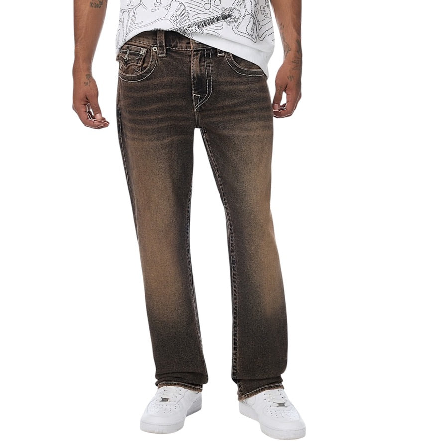TRUE RELIGION: Ricky Flap Straight Leg Denim 110617