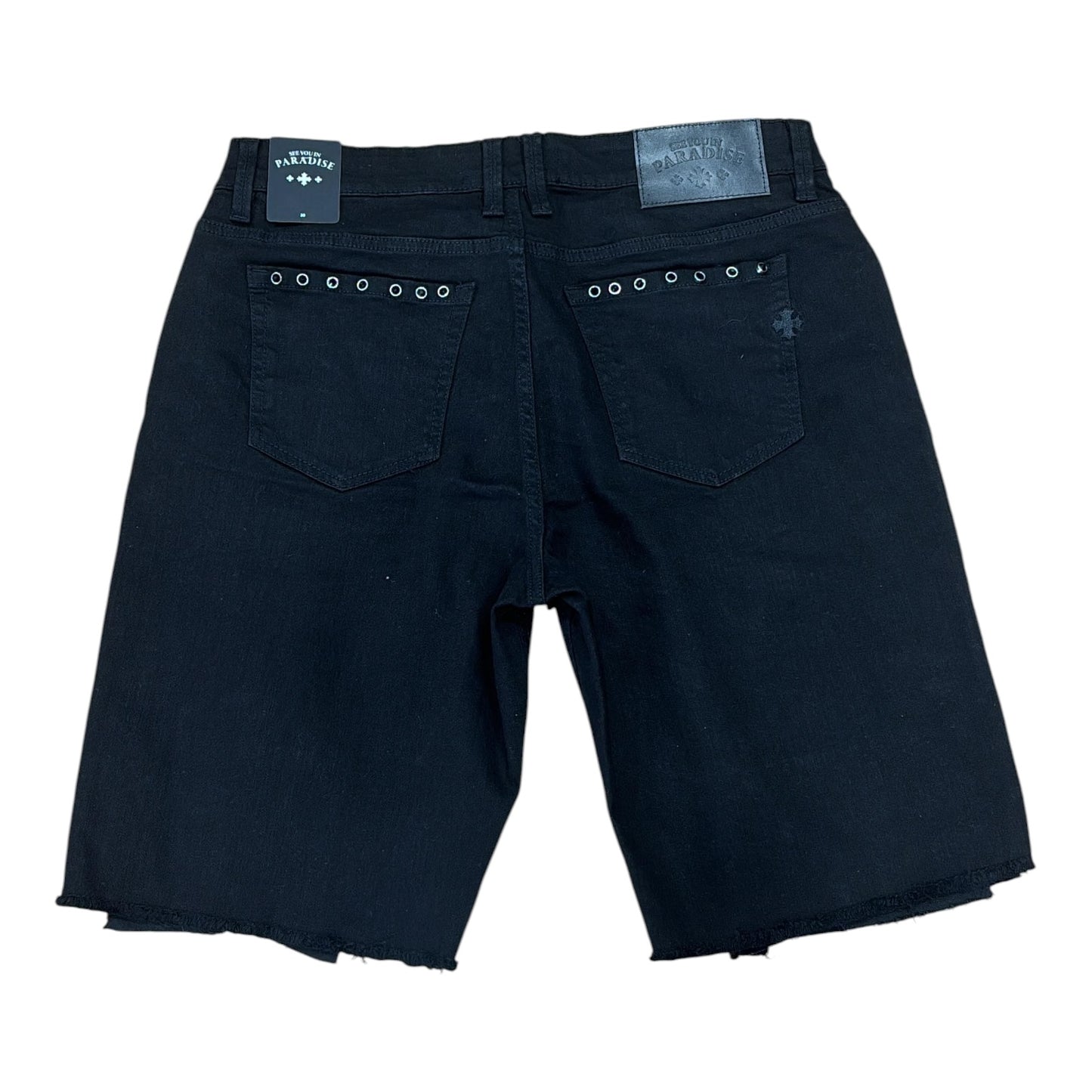 JORDAN CRAIG: Distressed Rhinestone Shorts JBP109S