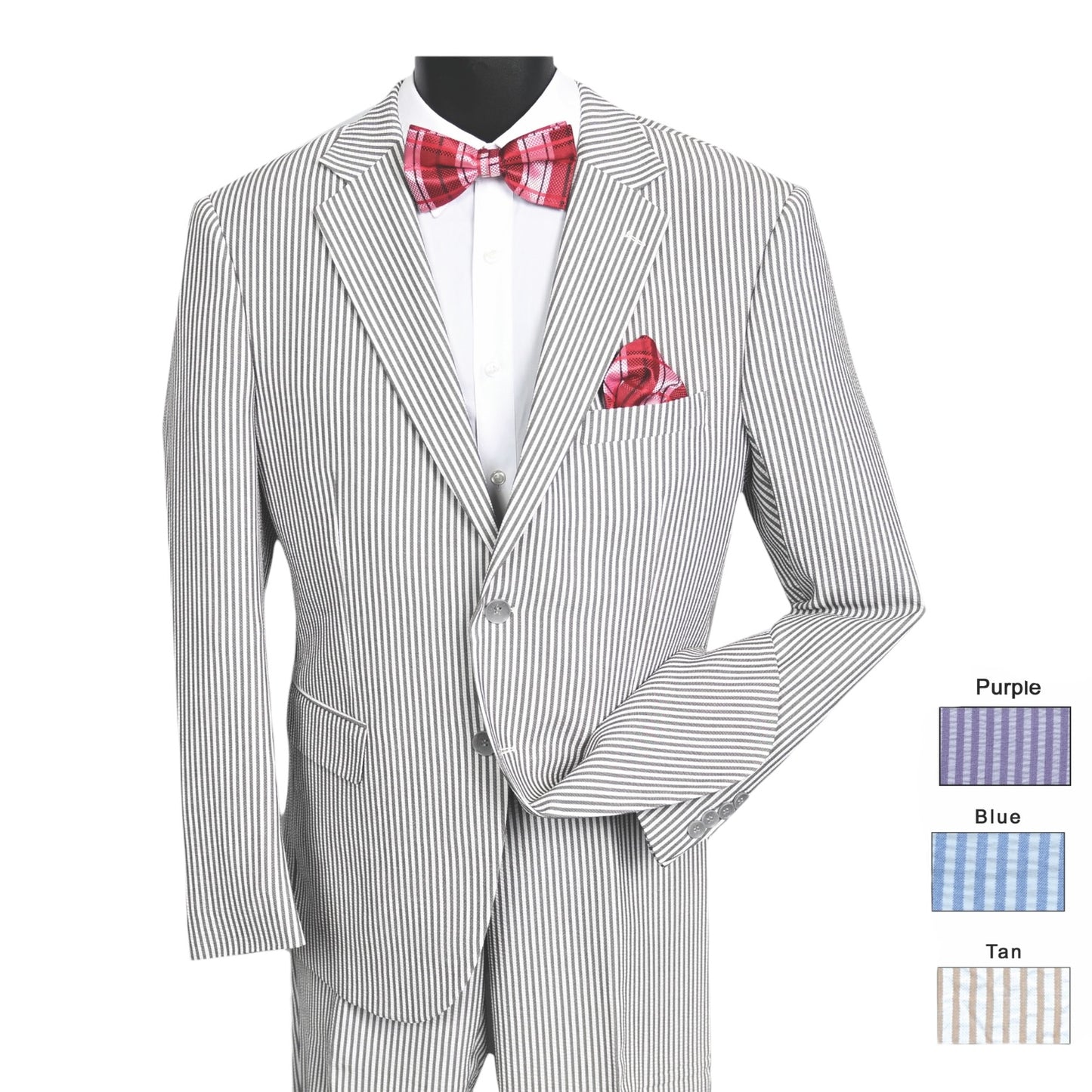 MICHAEL ADAMS: Seersucker Modern Fit Suit 3412