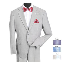 MICHAEL ADAMS: Seersucker Modern Fit Suit 3412