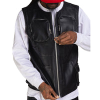 POLITICS: PU Leather Vest