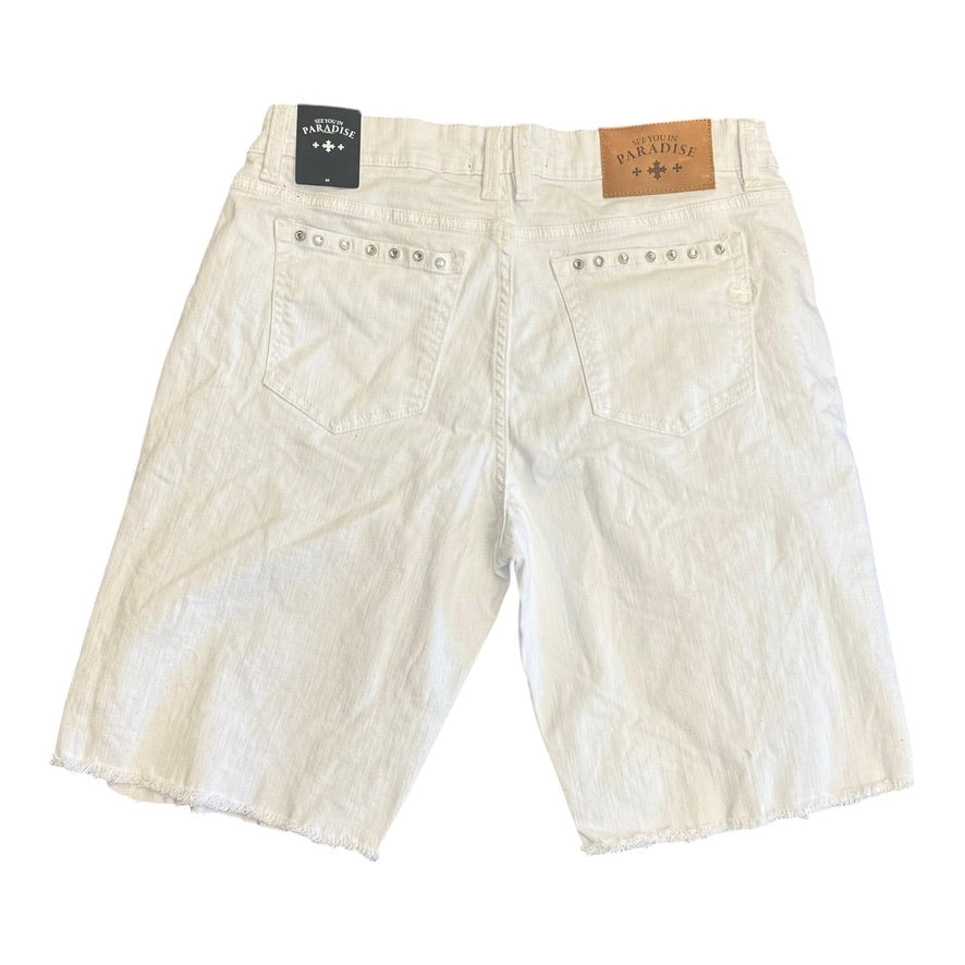 JORDAN CRAIG: Distressed Rhinestone Shorts JBP109S