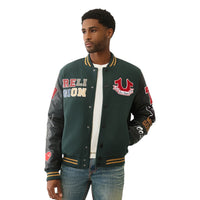 TRUE RELIGION: Vintage Cat Varsity Jacket 109790