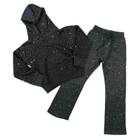 FWD: BOYS Cropped Crystal Hoodie Fleece Set 10654/45428