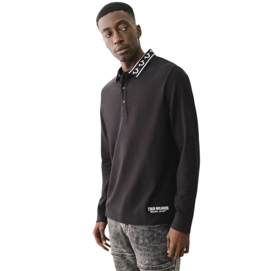 TRUE RELIGION: LS Jacquard Polo 108888