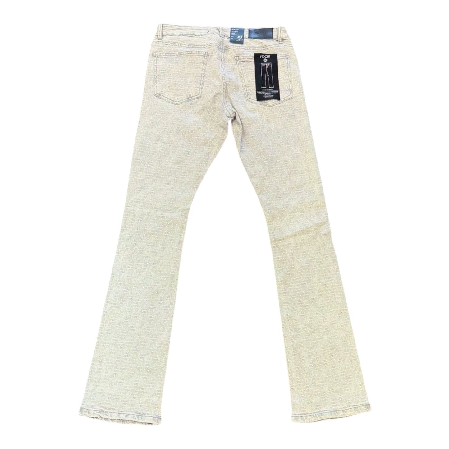 FOCUS: Rhinestone Studded Stacked Denim 2520