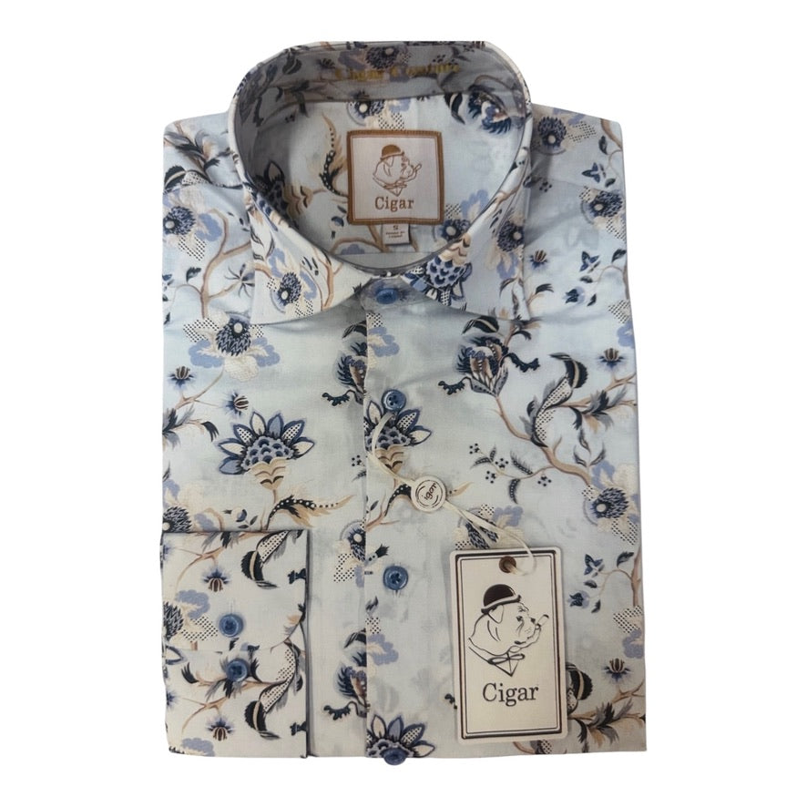 CIGAR COUTURE: LS Button Down S-5061