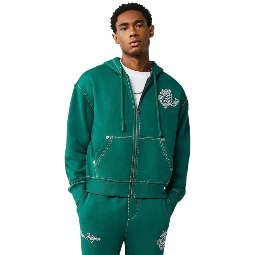 TRUE RELIGION: Crest Boxy Zip Up 110150