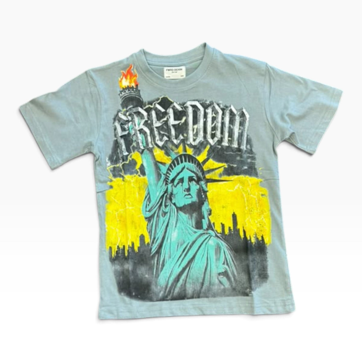 FWD: BOYS Statue Freedom SS Crop Tee 181005