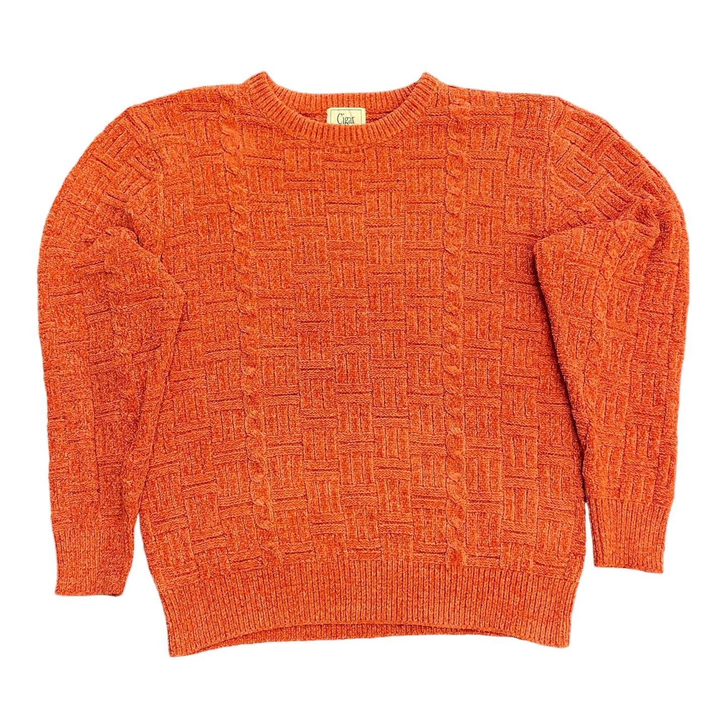 CIGAR COUTURE: Chenille Crew Neck Sweater SC-440