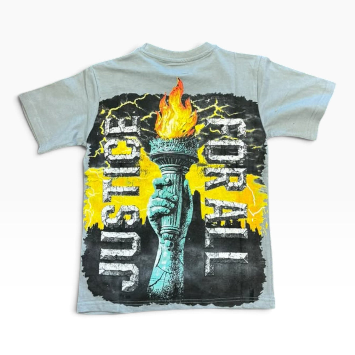 FWD: BOYS Statue Freedom SS Crop Tee 181005