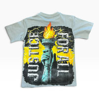 FWD: BOYS Statue Freedom SS Crop Tee 181005