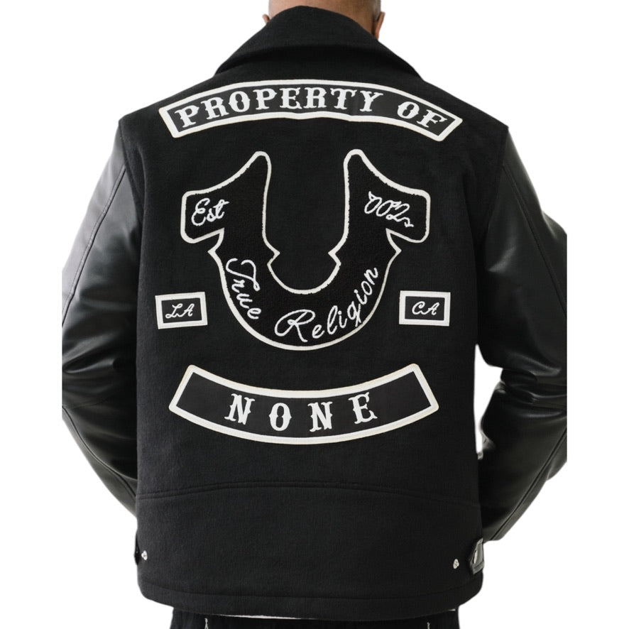 TRUE RELIGION: Property of None Biker Jacket 108614