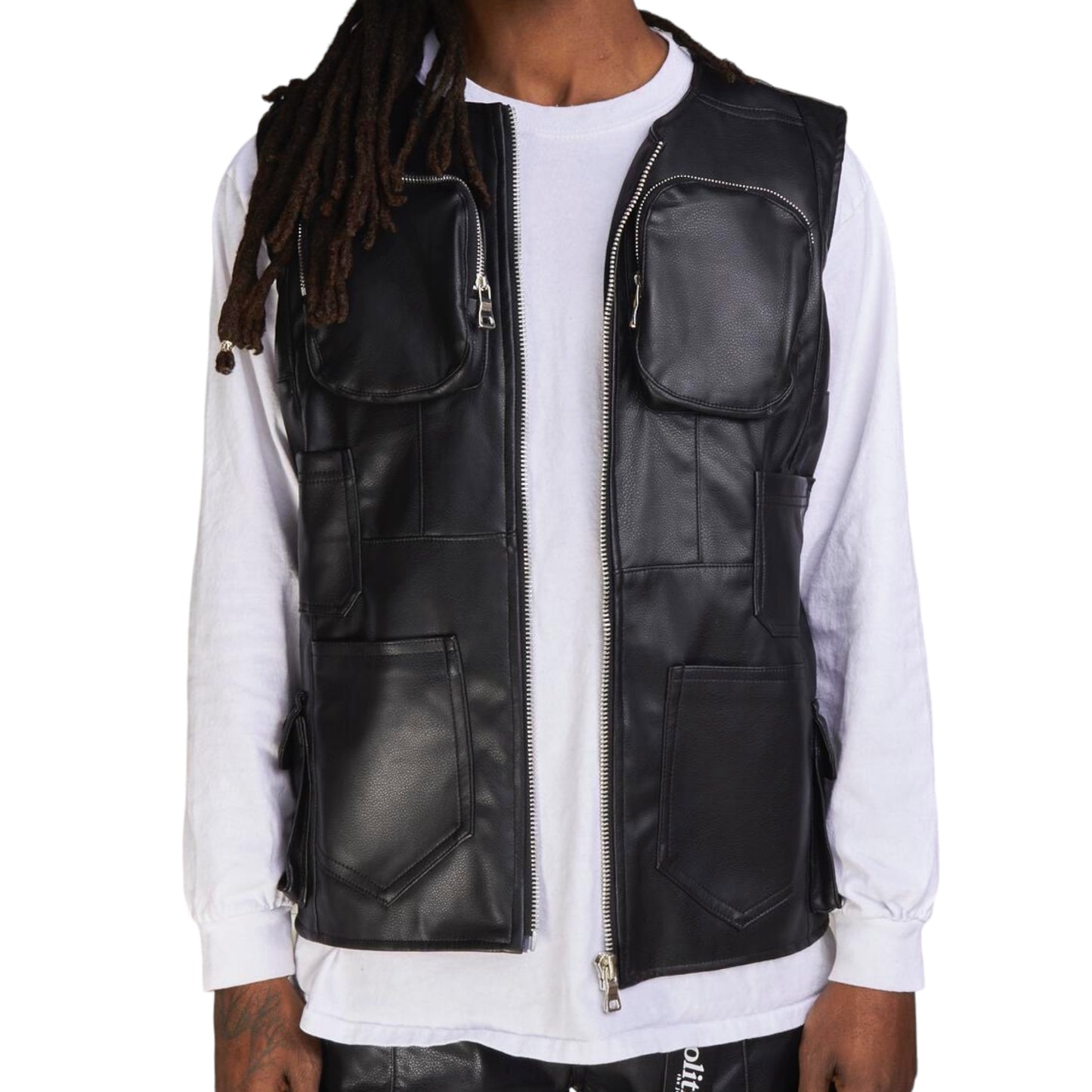 POLITICS: PU Leather Vest