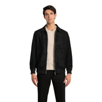 R. LEWIS: Suede Bomber Jacket RLO12