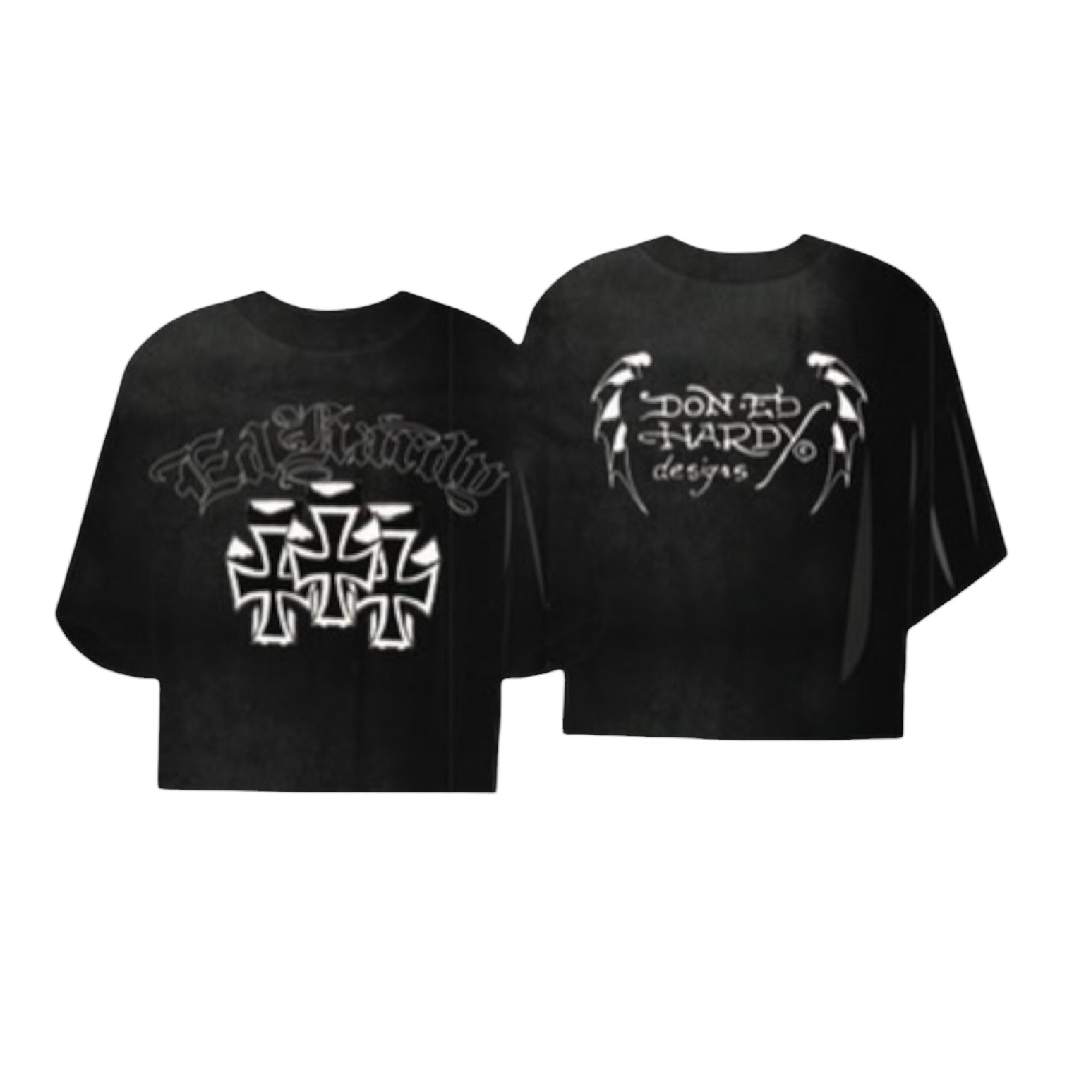 ED HARDY: Crosses Crop Tee 4RS