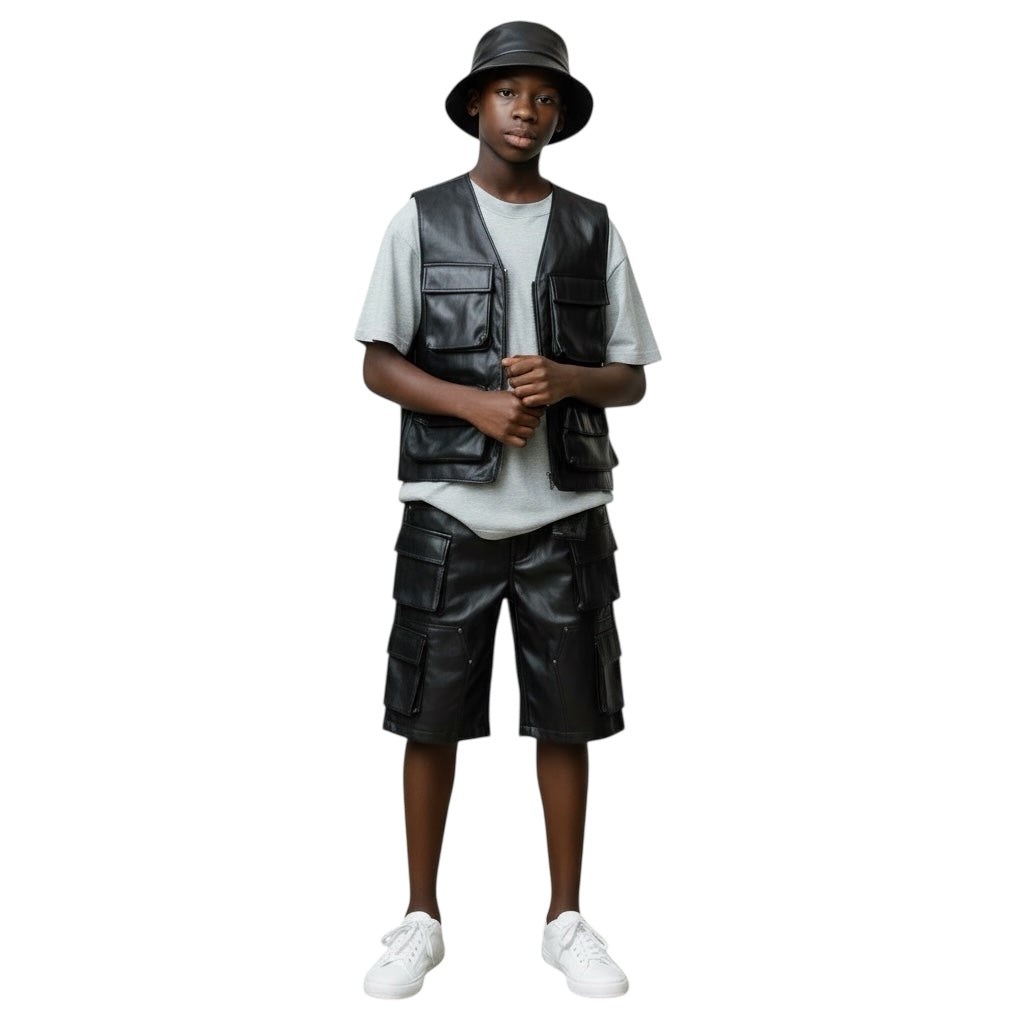 JORDAN CRAIG: PU Cargo Vest 4428