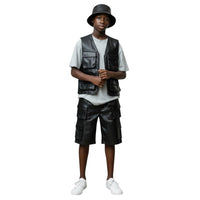 JORDAN CRAIG: PU Cargo Vest 4428