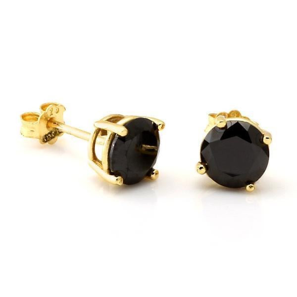 KING ICE: Onyx Brilliant Stud Earrings