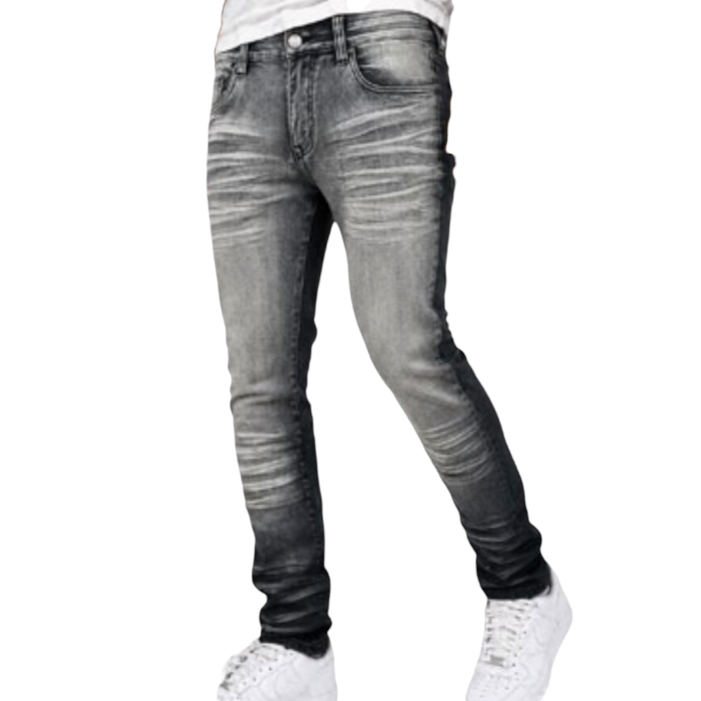 BLIND TRUST: Acid Wash Slim Jeans BTP24082