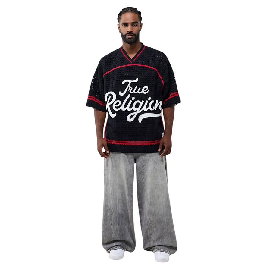 TRUE RELIGION: Crochet Football Jersey 110654