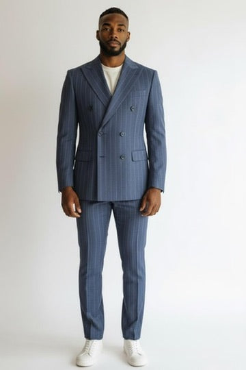 NOAH JOHN: Ultra Slim Double Breast 2pc Suit