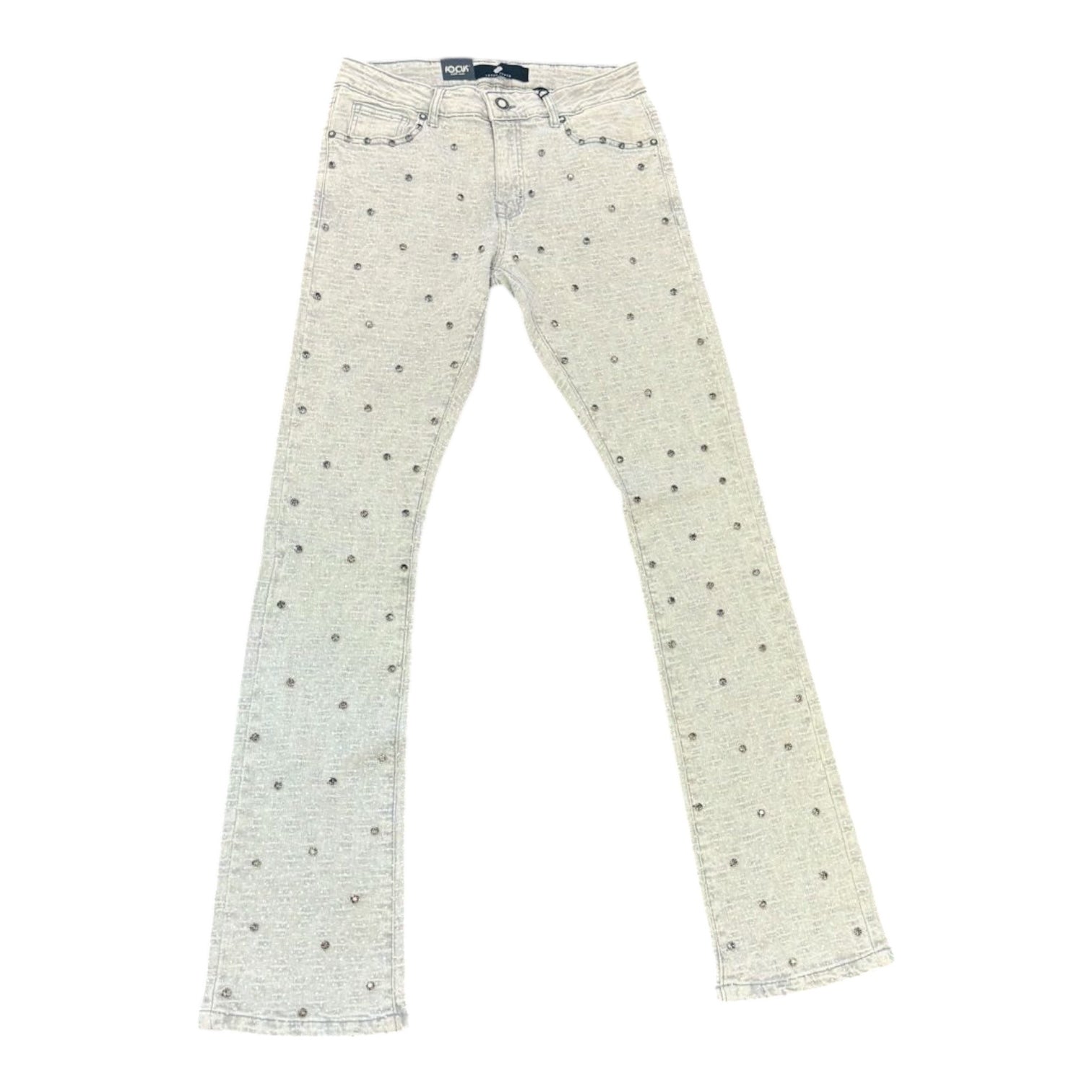 FOCUS: Rhinestone Studded Stacked Denim 2520