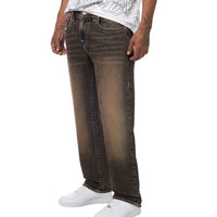 TRUE RELIGION: Ricky Flap Straight Leg Denim 110617