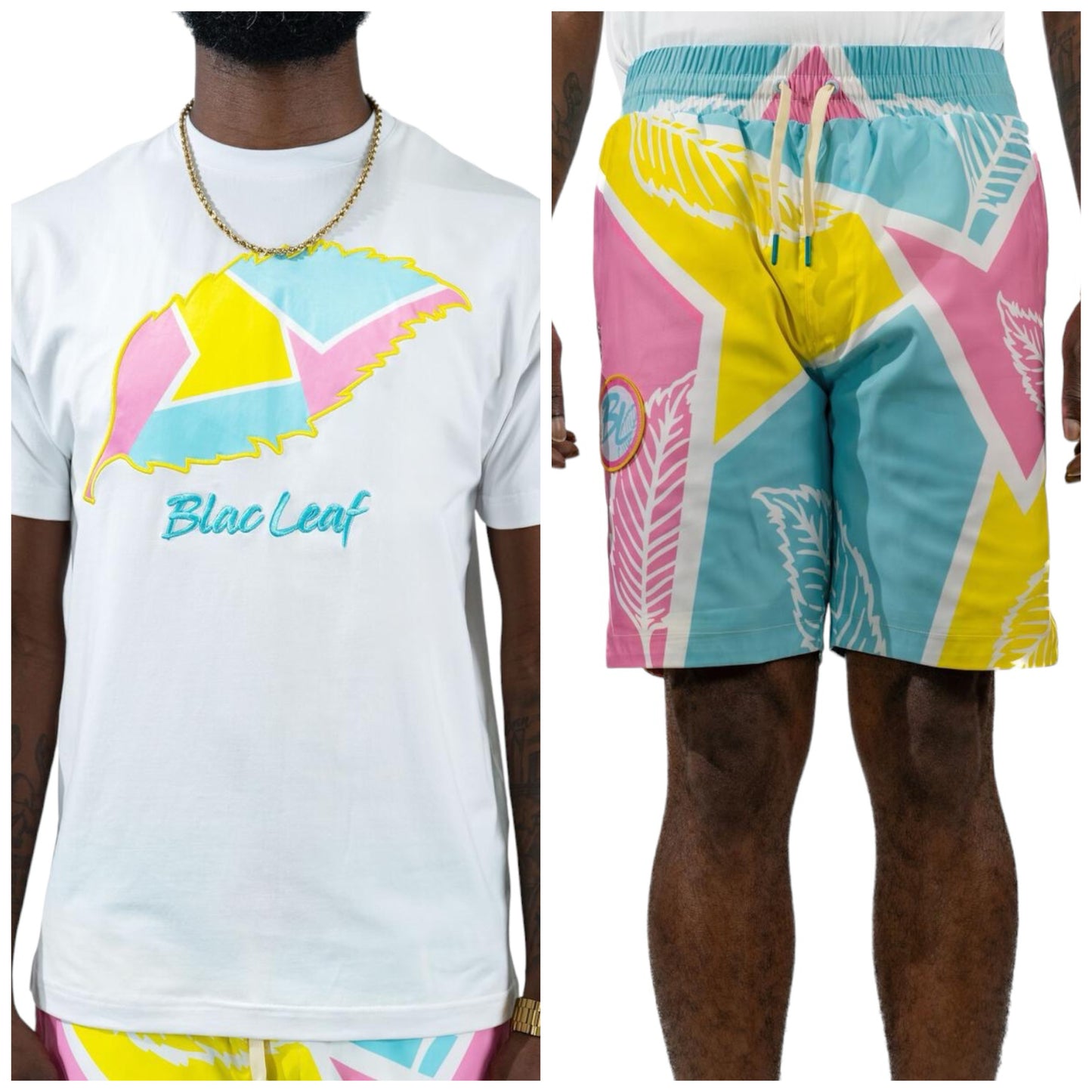 BLAC LEAF: Geometric Logo Short Set 101/102