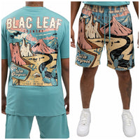 BLAC LEAF: Tapestry Knit Short Set