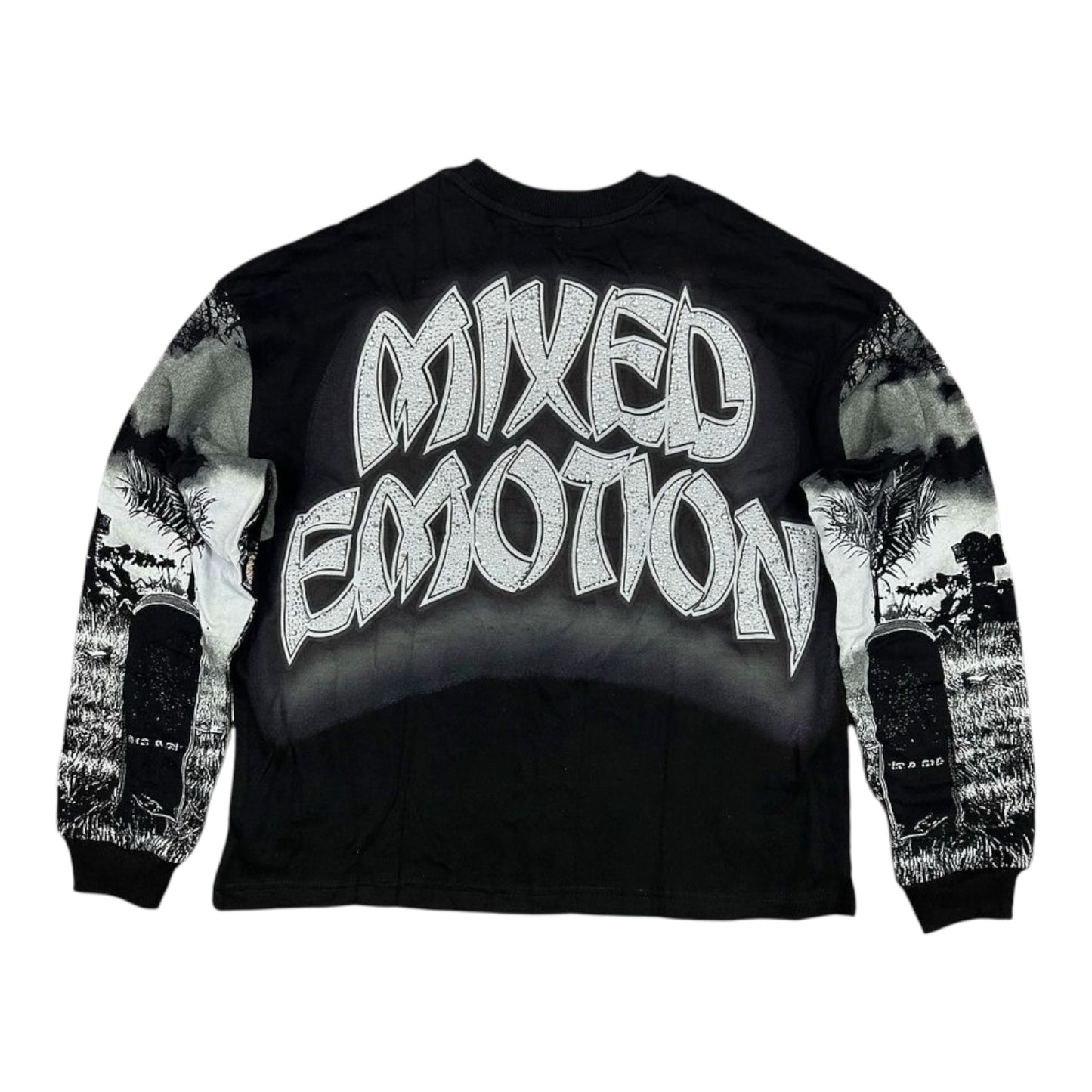 MIXED EMOTION: Tombstone Rhinestone LS Tee
