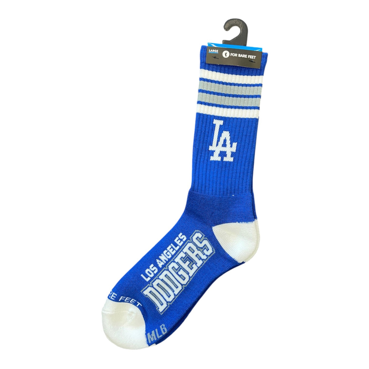 FOR BARE FEET: 4 Stripe Deuce Dodgers Socks