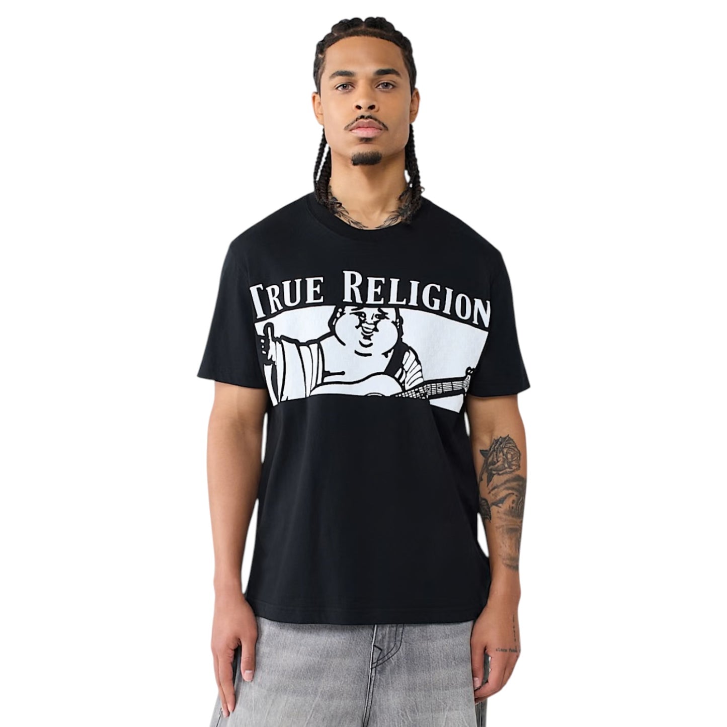 TRUE RELIGION: Checkered Buddha SS Tee 110316