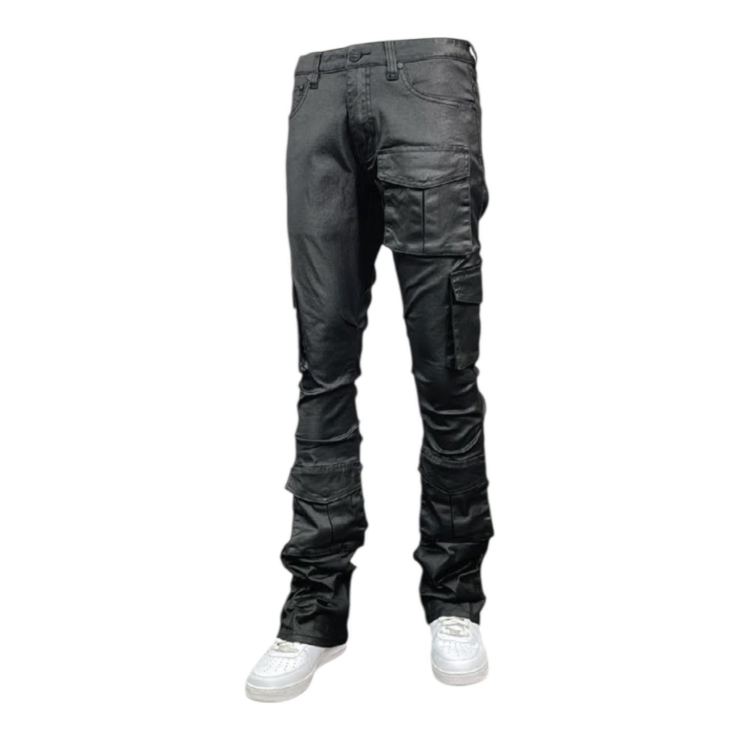 BLIND TRUST: Coated Stacked Denim BTP25726