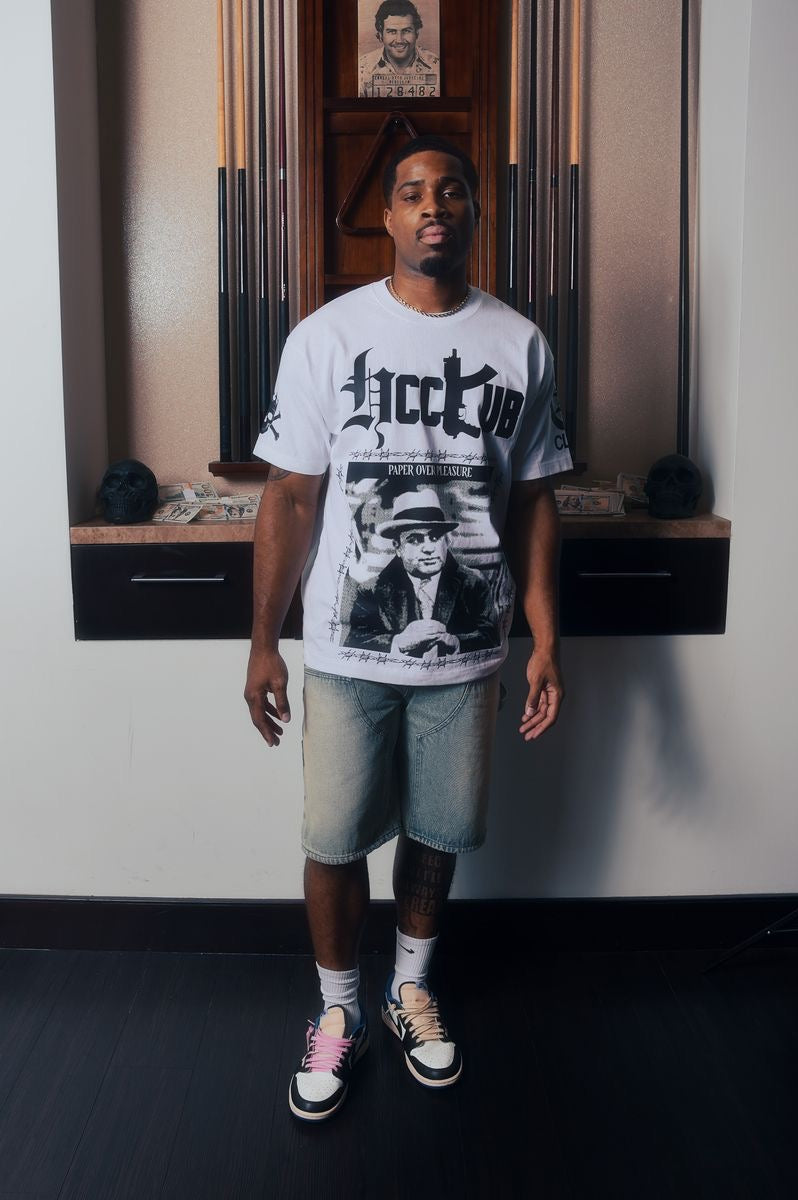 HUSTLER'S COUNTRY CLUB: Paper Over Pleasure SS Tee